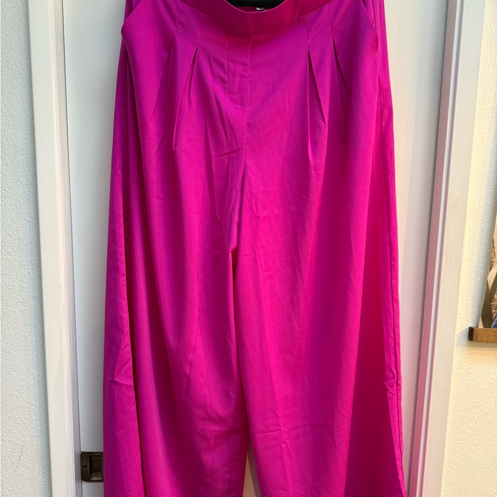 DAVI & DANI Pink Wide Leg Pants